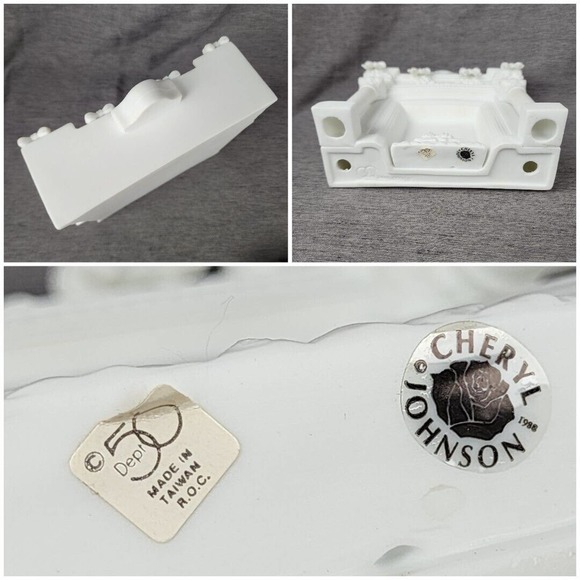 Dept 56 White Bisque Decorating The Mantel 7791-7 Hanging Christmas Stockings - Picture 3 of 10